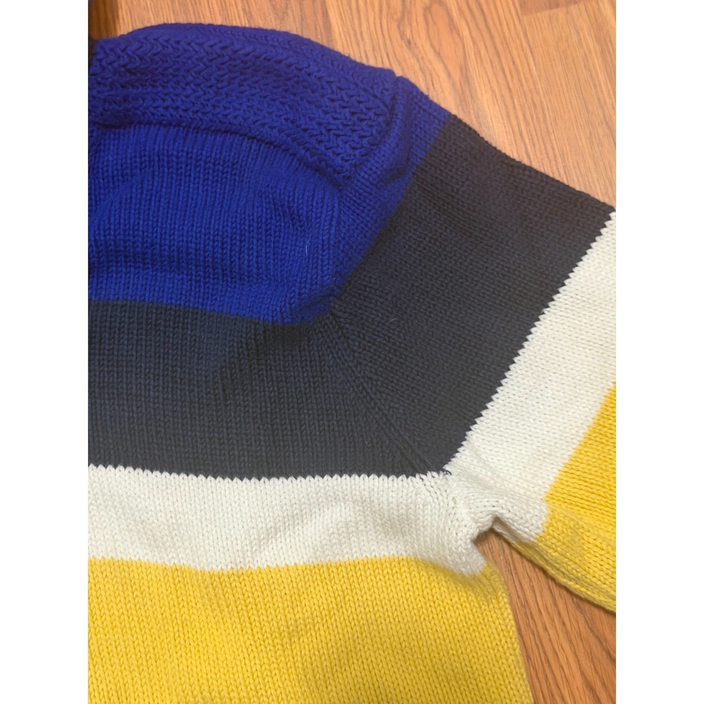 Polo Ralph Lauren Sweater Mens Extra Large Shawl Toggle Striped Cotton - Picture 4 of 12
